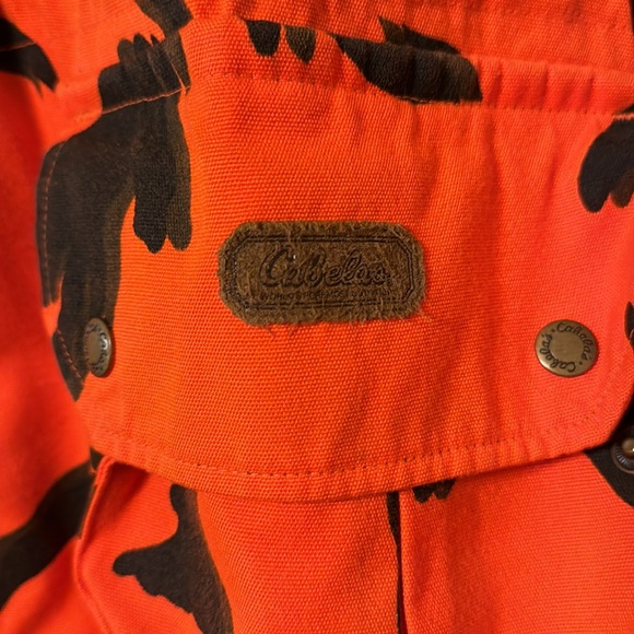 Cabela’s Blaze Orange Camouflage Jacket Coat Insulated Hunting Camo Men’s L - Picture 12 of 12